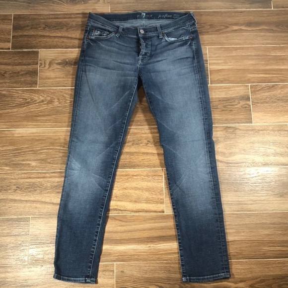 7 For All Mankind Josefina Skinny Boyfriend Jeans, Size 26 - Picture 2 of 13